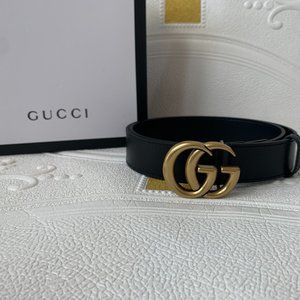 Leather belts with Gucci buckle